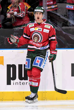 Frölundas Johan Sundström jublar