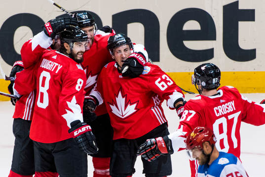 Kanadas Patrice Bergeron, Alex Pietrangelo, Drew Doughty
