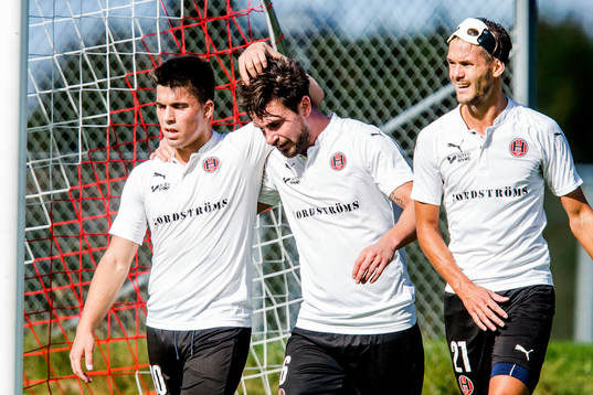 Hittarps Adonis Berisha, Robin Staaf och Mattias Hallberg