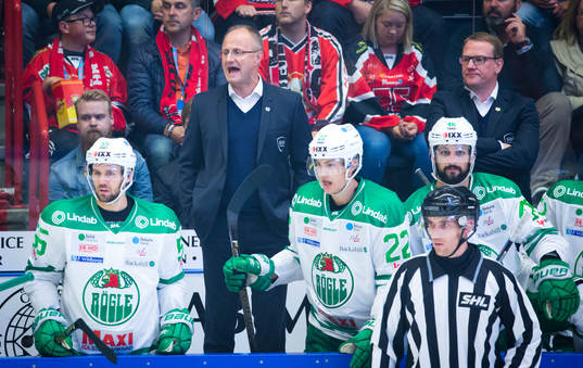 Rögles tränare Anders Eldebrink deppar