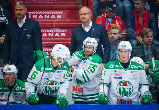 Rögles tränare Anders Eldebrink deppar