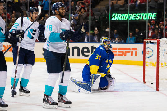 Sveriges målvakt Henrik Lundqvist deppar