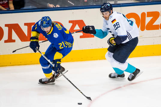 Sveriges Loui Eriksson och Europas Leon Draisaitl