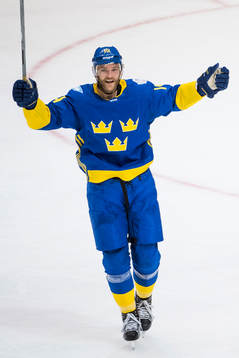 Sveriges Mattias Ekholm jublar