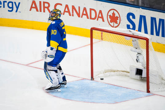 Sveriges målvakt Henrik Lundqvist deppar