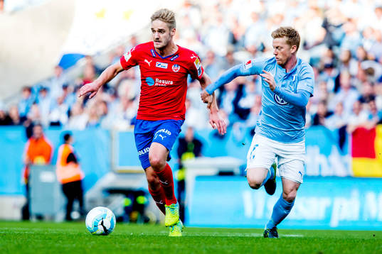 Helsingborgs Johan Mårtensson och Malmö FFs Anders