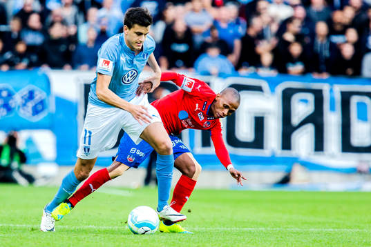 Malmö FFs Alexander Jeremejeff och Helsingborgs Amethyst
