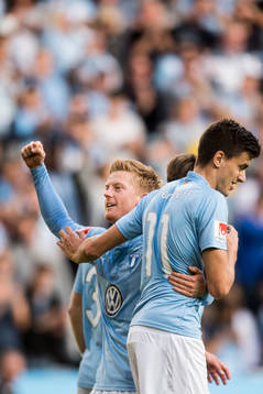 Malmö FFs Anders Christiansen jublar