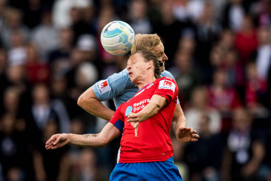 Helsingborgs Jesper Lange och Malmö FFs Franz Brorsson