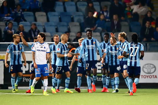 Djurgården jublar och Norrköpings David Moberg Karlsson
