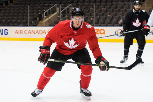 Sidney Crosby på Kanadas ishockeylandslags träning