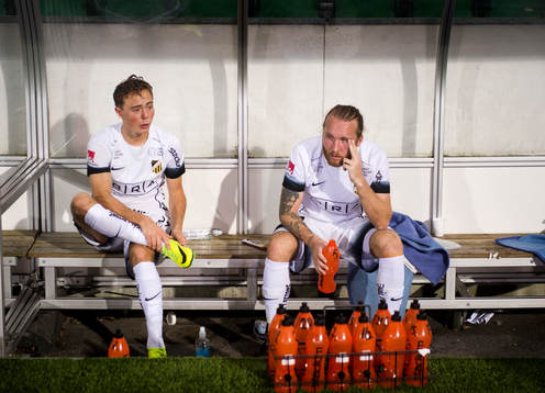 Häckens Joel Andersson och Emil Wahlström deppar