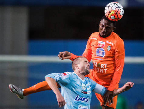 Athletics Chidi Omeje och Degerfors Tobias Solberg
