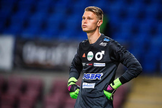 Degerfors målvakt Jesse Öst deppar