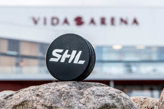 Matchpuck med SHL logo