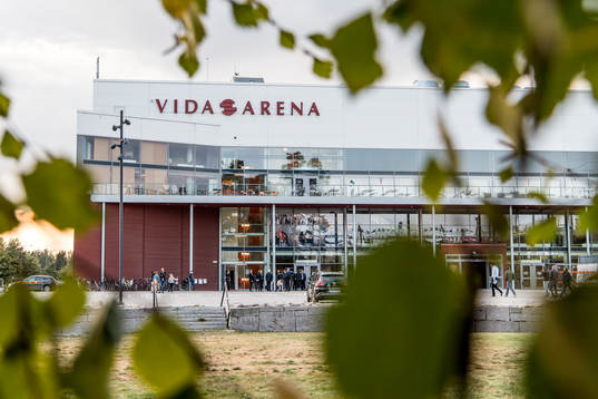Generell exteriör vy av Vida arena