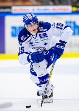 Leksands Johan Porsberger med pucken