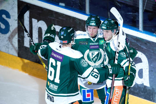 Färjestads Alexander Johansson jublar