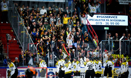 Brynässpelarna jublar med fansen