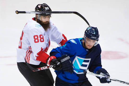 Kanadas Brent Burns och Europas Andrej Sekera