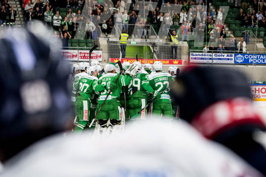 Rögles spelare jublar