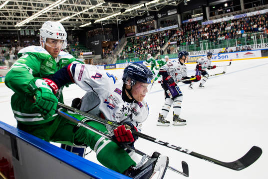 Rögles Alen Bibic och Linköpings Niclas Lundgren