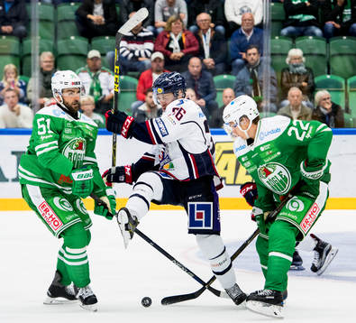 Rögles Dominik Granak och Sebastian Wännström mot