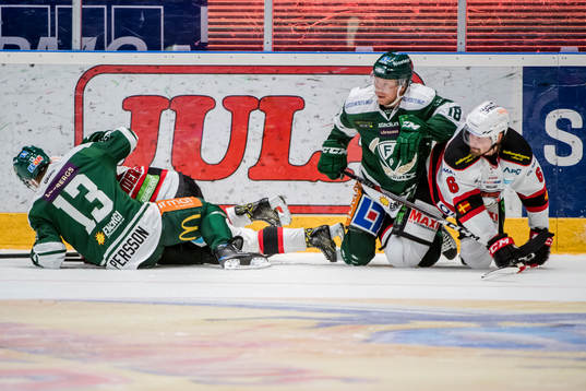 Färjestads Linus Persson, Andreas Jämtin och Malmö