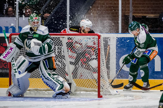 Färjestads målvakt Stefan Steen Malmö Redhawks Frederik