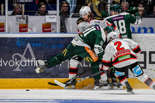 Malmö Redhawks Stefan Warg och Färjestads Björn Svensson