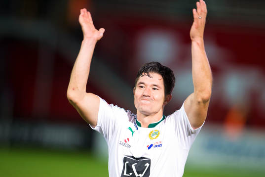 Hammarbys David Boo Wiklander jublar