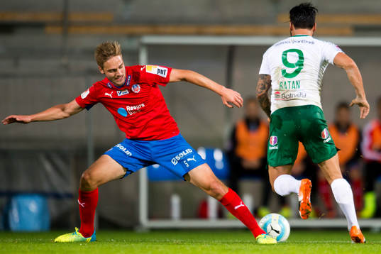 Helsingborgs Johan Mårtensson och Hammarbys Stefan Batan