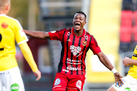 Östersunds Abdullahi Gero jublar