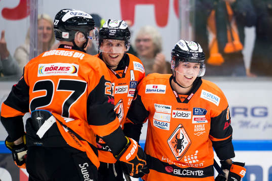 Karlskronas Alexander Bergström, Henrik Nilsson jublar