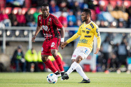 Östersunds Alhaji Gero mot Falkenbergs Enock Kwakwa