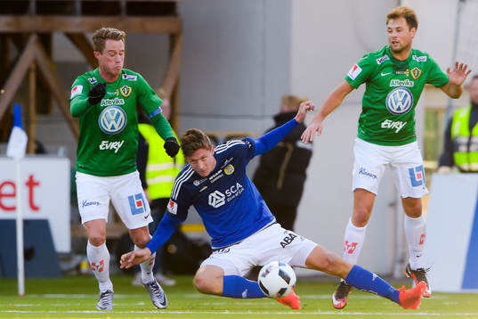 Sundsvalls Johan Eklund i en kamp mot Jönköpings Fredric