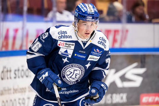 Leksands Patrik Norén i ishockeymatchen i SHL mellan
