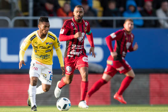 Falkenbergs Enock Kwakwa mot Östersunds Alex Dyer