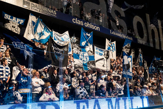 TIFO i ishockeymatchen i SHL mellan Leksand och Örebro
