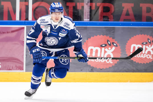 Leksands Eric Castonguay i ishockeymatchen i SHL mellan