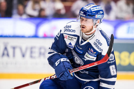 Leksands Joe Piskula i ishockeymatchen i SHL mellan Leksand