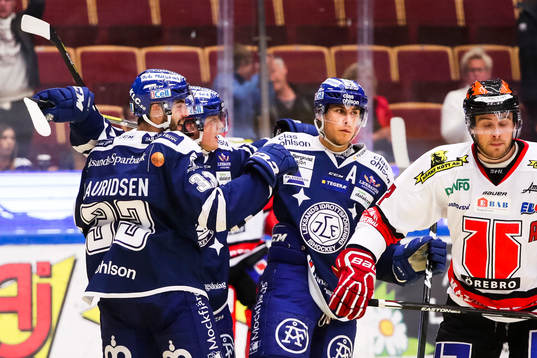 Leksands Markus Lauridsen , Johan Porsberger och Jon Knuts