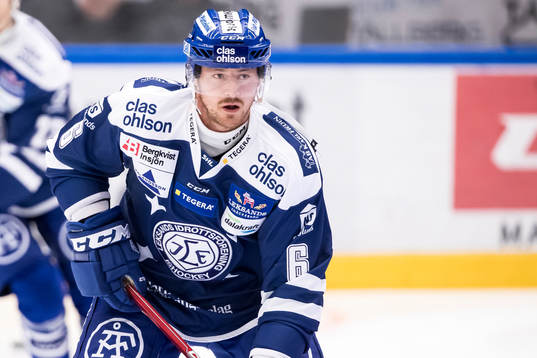 Leksands Joe Piskula i ishockeymatchen i SHL mellan Leksand