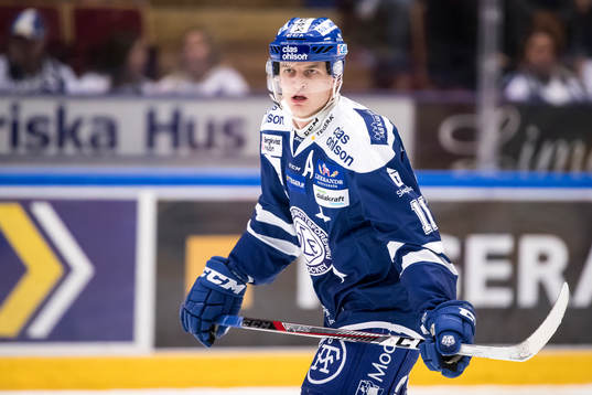 Leksands Martin Karlsson i ishockeymatchen i SHL mellan