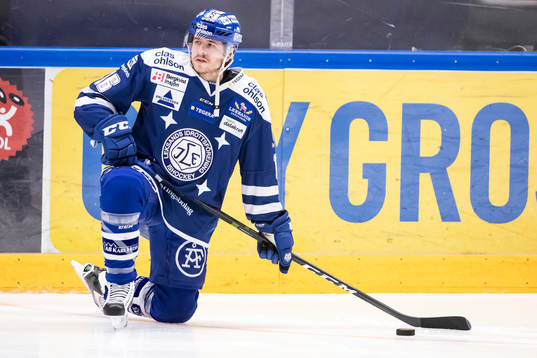 Leksands János Hári i ishockeymatchen i SHL mellan