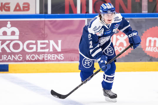 Leksands Fredrik Forsberg i ishockeymatchen i SHL mellan