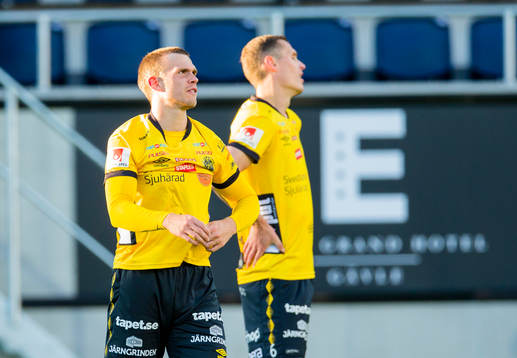 Elfsborgs Jesper Manns och Jon Jönsson (h) ser deppiga ut