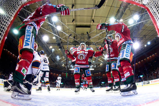 Frölundas Joel Lundqvist jublar