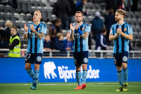 Djurgårdens Magnus Eriksson, Alexander Faltsetas och Jacob