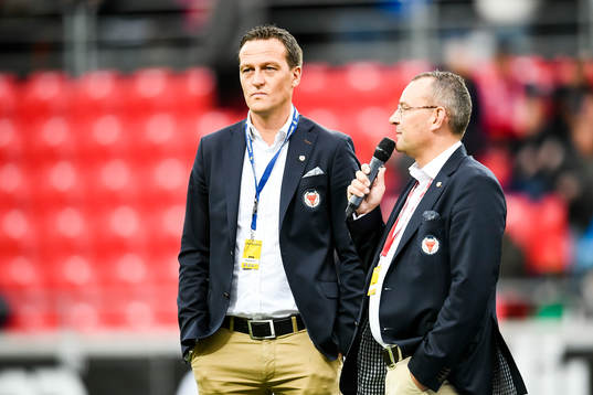 Kalmars klubbchef Svante Samuelsson före fotbollsmatchen i